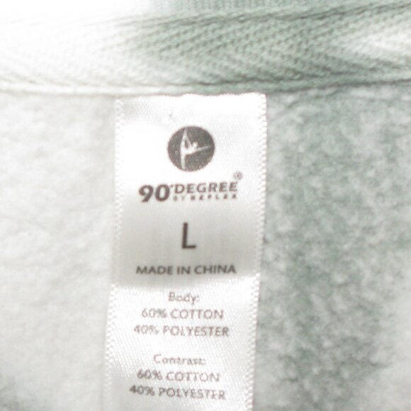 90 Degree Green/White Tie Die Crew Neck Sweatshirt Size Large - Picture 6 of 6